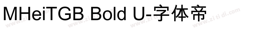 MHeiTGB Bold U字体转换